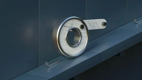 A loopable 3d render animation of bearing rotating and climbing, metallic and 動画素材 157130673