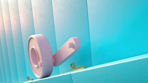 A loopable 3d render animation of plastic bearing rotating and climbing 動画素材 234793464