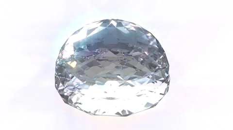 Loopable 3d rendered isolated spinning diamond with alpha channel Stock Footage 1027946