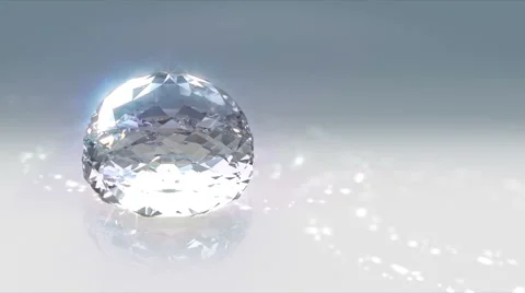 Loopable 3d rendered spinning diamond Stock Footage 1027956