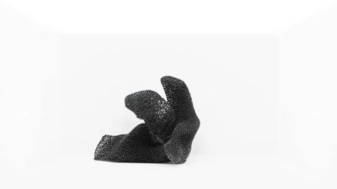 (Loopable 8K) 3D Animation of Abstract Graphite Particles Video stock 171975971
