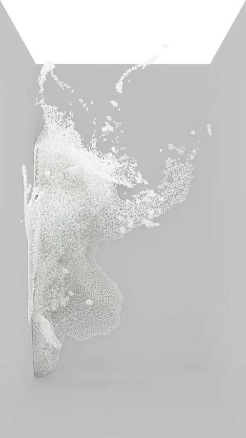 (Loopable 8K Vertical Video) 3D Animation of Abstract Pearl Particles Video stock 172008581