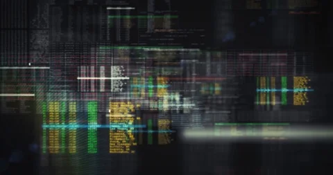 Loopable abstract financial data graphic animation - Social network Stock Footage 123366462