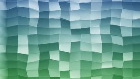 Loopable Abstract Green Blue  Low Poly 3D surface as CG background V12 Stock Footage 90059503