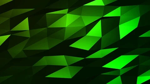Loopable Abstract Green Low Poly Background 4K Full HD V107 Stock Footage 89806411