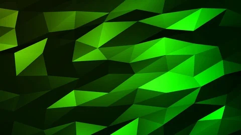 Loopable Abstract Green Low Poly Background 4K Full HD V111 Stock Footage 89806444