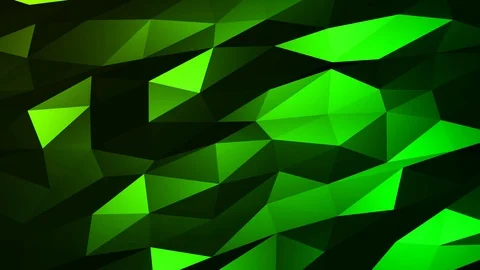 Loopable Abstract Green Low Poly Background 4K Full HD V115 Stock Footage 89806484