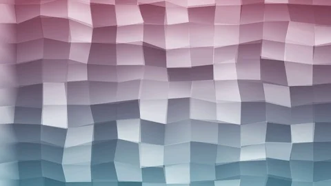 Loopable Abstract Light-Blue Red  Low Poly 3D surface as CG background V20 Video stock 90059689