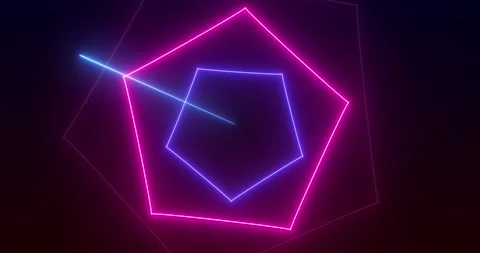 Loopable Abstract motion graphics background Animation. pink blue pentagon .. Stock Footage 224672315
