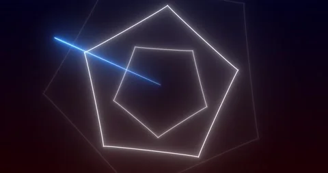 Loopable Abstract motion graphics background Animation. White pentagon shap.. Vídeos de archivo 224672551