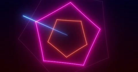 Loopable Abstract motion graphics background Animation. Neon Orange pink pe.. 스톡 동영상 224676004