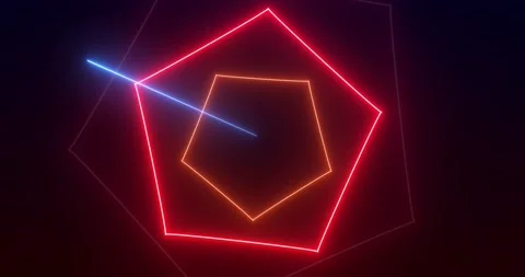 Loopable Abstract motion graphics background Animation. neon Orange red pen.. Stock Footage 224676476