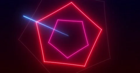 Loopable Abstract motion graphics background Animation. Pink red pentagon s.. Vídeos de archivo 224677527