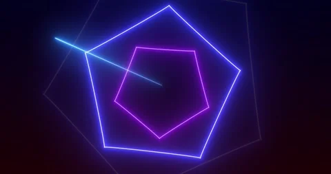 Loopable Abstract motion graphics background Animation. Purple Blue pentago.. Vídeos de archivo 224677595