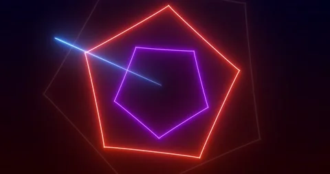 Loopable Abstract motion graphics background Animation. Purple red pentagon.. Stock-Footage 224677749