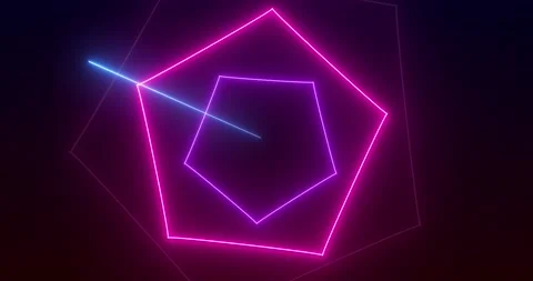 Loopable Abstract motion graphics background Animation. Purple pink pentago.. 스톡 동영상 224677934