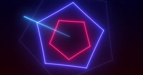 Loopable Abstract motion graphics background Animation. Red Blue pentagon s.. Stock-Footage 224678160