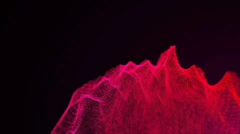 Loopable abstract particle background, 3d render with depth of field loopa... 스톡 사진