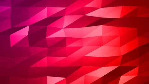 Loopable Abstract Red Magenta Low Poly Background 4K Full HD V64 Stock Footage 89930822