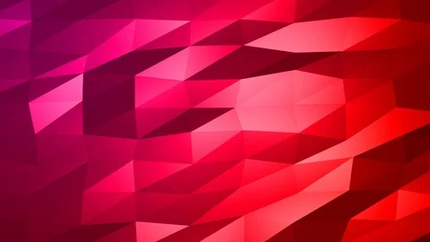 Loopable Abstract Red Magenta Low Poly Background 4K Full HD V68 Stock Footage 89930829