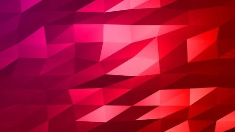 Loopable Abstract Red Magenta Low Poly Background 4K Full HD V76 Stock Footage 89930866
