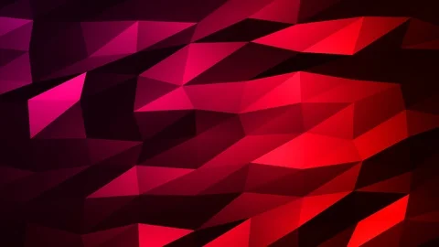 Loopable Abstract Red Magenta Low Poly Background 4K Full HD V87 Stock Footage 89930907