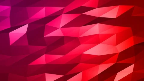 Loopable Abstract Red Magenta Low Poly Background 4K Full HD V88 Stock Footage 89930919
