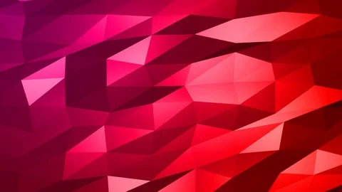 Loopable Abstract Red Magenta Low Poly Background 4K Full HD V92 Stock Footage 89930931