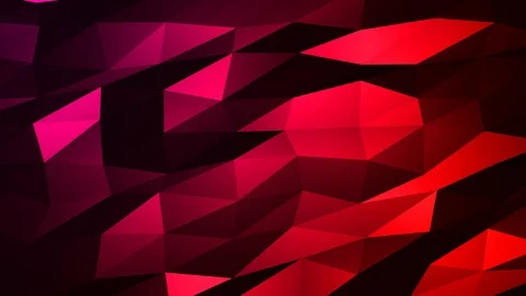 Loopable Abstract Red Magenta Low Poly Background 4K Full HD V95 Stock Footage 89930942