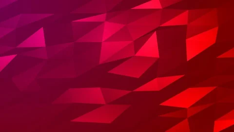 Loopable Abstract Red Magenta Low Poly Background 4K Full HD V101 Stock Footage 89930969