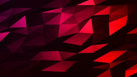 Loopable Abstract Red Magenta Low Poly Background 4K Full HD V103 Stock Footage 89930972