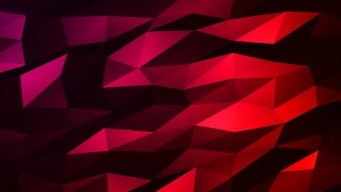 Loopable Abstract Red Magenta Low Poly Background 4K Full HD V111 Stock Footage 89930998