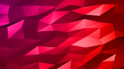 Loopable Abstract Red Magenta Low Poly Background 4K Full HD V112 Stock Footage 89931003