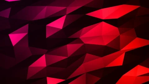 Loopable Abstract Red Magenta Low Poly Background 4K Full HD V115 Stock Footage 89931010