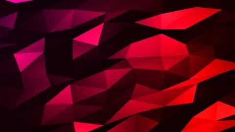 Loopable Abstract Red Magenta Low Poly Background 4K Full HD V119 Stock Footage 89931020