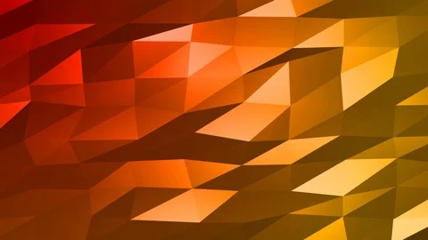 Loopable Abstract Red Orange Low Poly Background 4K Full HD V84 Stock Footage 89604963