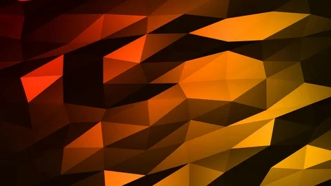 Loopable Abstract Red Orange Low Poly Background 4K Full HD V91 Stock Footage 89605048