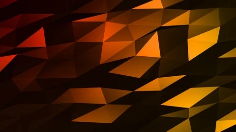Loopable Abstract Red Orange Low Poly Background 4K Full HD V103 Stock Footage 89605209