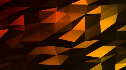 Loopable Abstract Red Orange Low Poly Background 4K Full HD V107 Stock Footage 89605269