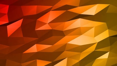 Loopable Abstract Red Orange Low Poly Background 4K Full HD V112 Stock Footage 89605324
