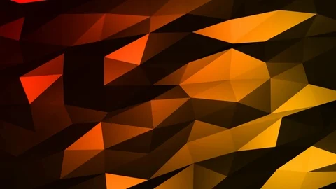Loopable Abstract Red Orange Low Poly Background 4K Full HD V115 Stock Footage 89605358