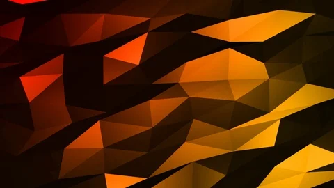 Loopable Abstract Red Orange Low Poly Background 4K Full HD V119 Stock Footage 89605402