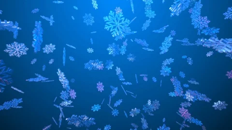 Loopable abstract winter snow background with falling snowflakes 4k video Stock Footage 98793794