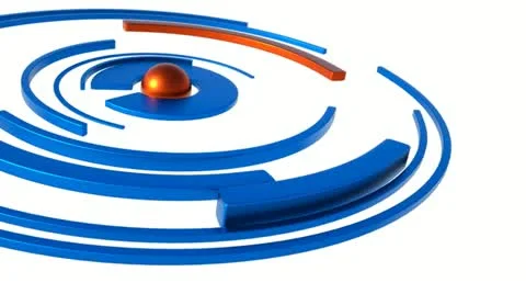 Loopable abstract  world end lines in rotation with alpha channel Stock-Footage 11138711