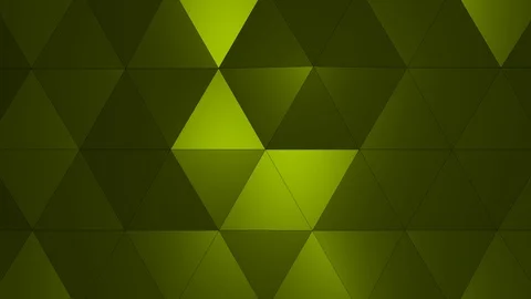 Loopable Abstract Yellow Green Low Poly 3D surface as CG background V1 Video stock 90707747