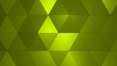 Loopable Abstract Yellow Green Low Poly 3D surface as CG background V2 Stock Footage 90707859
