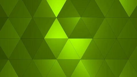 Loopable Abstract Yellow Green Low Poly 3D surface as CG background V2 Stock Footage 90707864