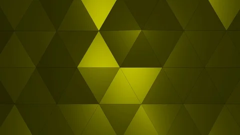 Loopable Abstract Yellow Low Poly 3D surface as CG background V1 Stock Footage 90707750