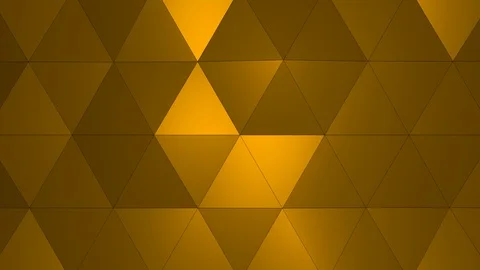 Loopable Abstract Yellow Low Poly 3D surface as CG background V2 Stock Footage 90707832