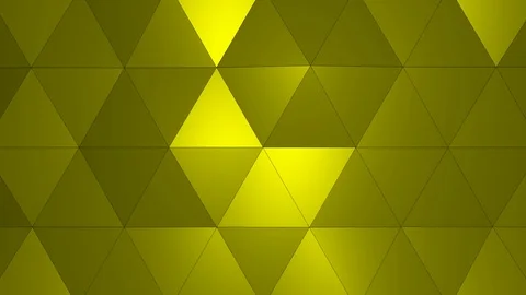 Loopable Abstract Yellow Low Poly 3D surface as CG background V2 Stock Footage 90707853